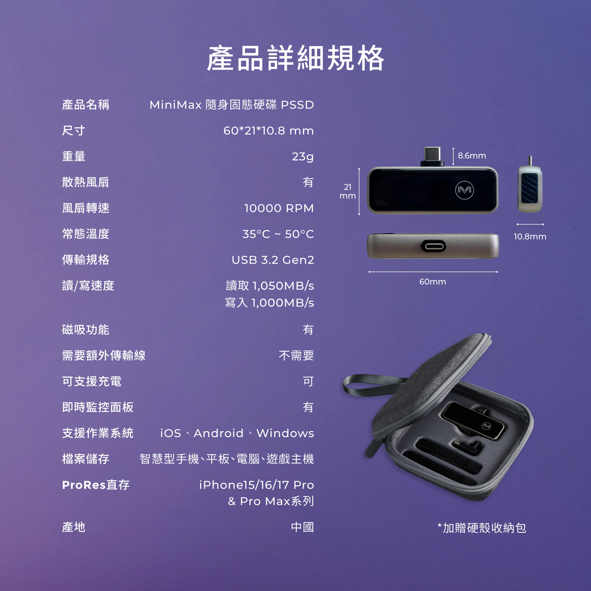 Maktar】MiniMax 隨身固態硬碟Portable-SSD｜1TB、2TB - TutorABC Shop