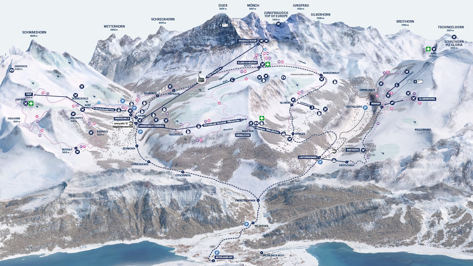 Winterkarte Geltungsbereich Winterwander Schlittelpass